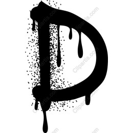 Dripping Letter D