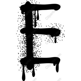 Dripping Letter E