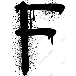 Dripping Letter F