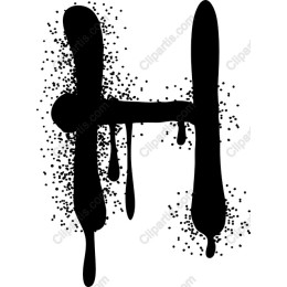Dripping Paint Letter H