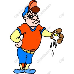 Quirky Cartoon Baseball Player