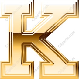 Gold Letter K