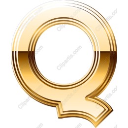 Elegant Gold Letter Q