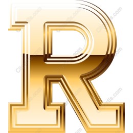 Gold Letter 'R'