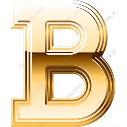 3D Golden Letter B