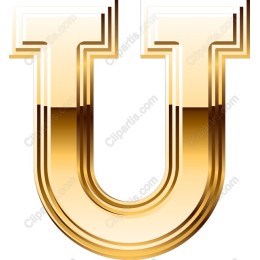 Gold Letter U