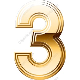 Luxurious Gold Number 3