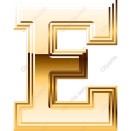 Elegant Gold Letter E