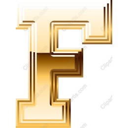 Elegant Gold Bordered Letter F