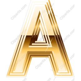 Elegant Gold Letter A