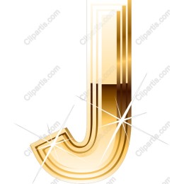 Gold Letter J