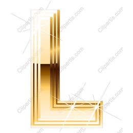 Elegant Gold Letter 'L'
