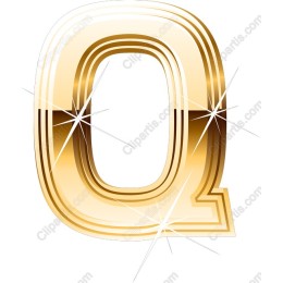 Golden Letter Q