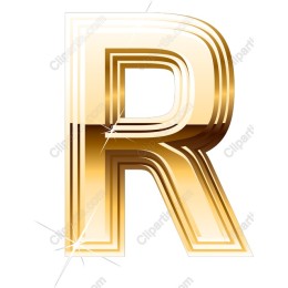 Gold Letter R