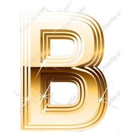 Elegant Golden Letter B