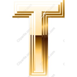 Elegant Gold Letter T