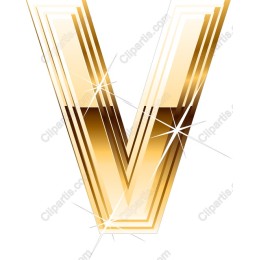 Gold Letter V