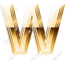 Elegant Gold Gradient W