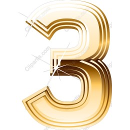 Elegant Gold Number 3