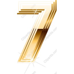 Elegant Gold Number 7
