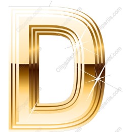 Gold Letter D