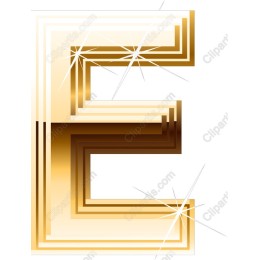 Gold Foil Letter E