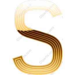 Elegant Gold Gradient 'S' Letter