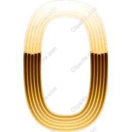 Stylish Gradient Number 0