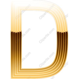 Elegant Gold Gradient Letter D