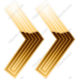 Golden Gradient Arrows