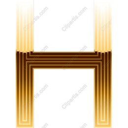 Elegant Gold & Brown Letter H