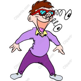 Joyful Character with Glasses