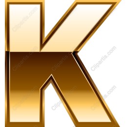 Elegant Gold Letter K