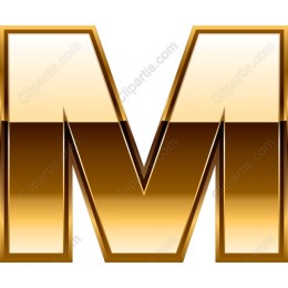 Gold Letter M