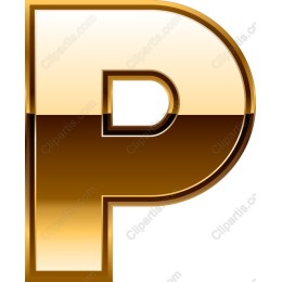 Gold Letter P