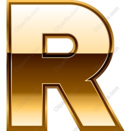 Gold Letter R