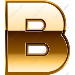 Gold Letter B