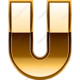 Golden Letter U
