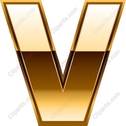 Gold Letter V