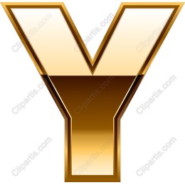 Gold Letter Y