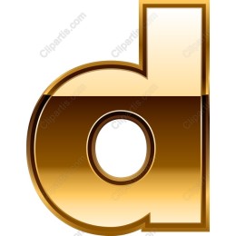Exquisite Gold Letter D