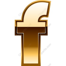 Gold Gradient Facebook Icon