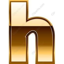 Elegant Gold Letter H