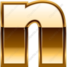 Golden Letter N