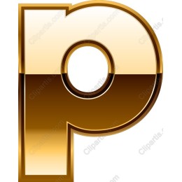 Golden Letter P