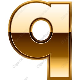 Golden Letter Q