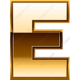 Elegant Golden Letter E