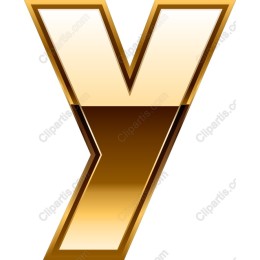 Golden Letter Y - Elegant Gold