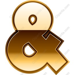 Gold Gradient Ampersand