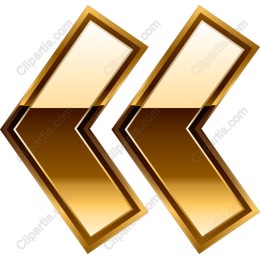 Golden Double Arrow Icon